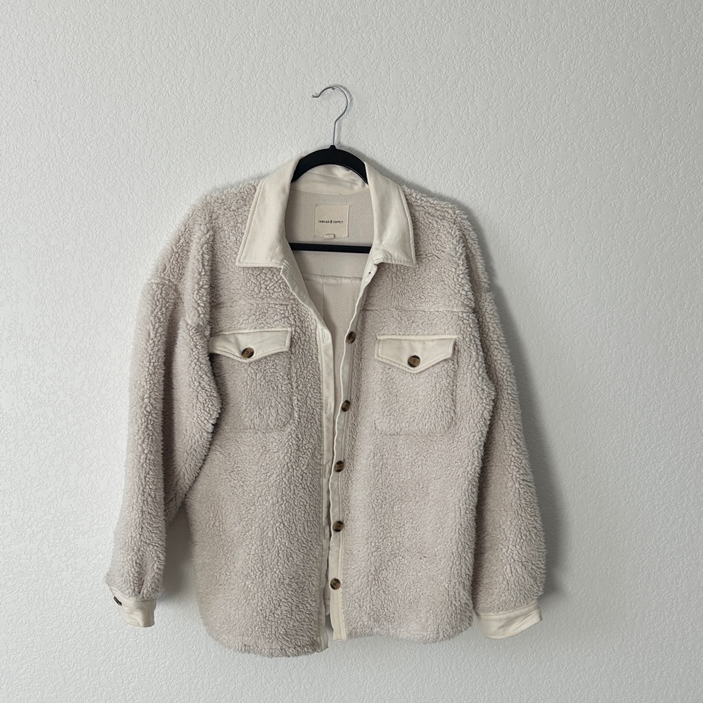 Thread & Supply Off-White Sherpa Jacket